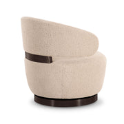 Austin - Boucle Swivel Chair - Cream - R&R Furniture Gallery (Fountain Valley, CA)