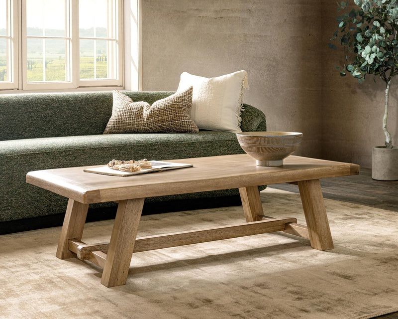 Valen - Reclaimed Wood Coffee Table - Sand Washed - R&R Furniture Gallery (Fountain Valley, CA)