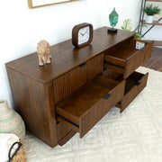 Lola - Dresser With 6 Drawers - Dark Brown - R&R Furniture Gallery (Fountain Valley, CA)