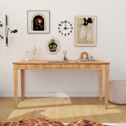 Dumont - Modern Farmhouse 1 Drawer Fluted Home Office Writing Desk - Natural Blonde - R&R Furniture Gallery (Fountain Valley, CA)
