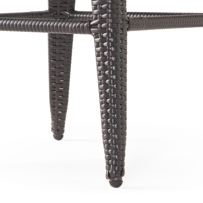 Outdoor Modern Rattan Swivel Barstool With Tapered Legs - Beige / Multibrown - R&R Furniture Gallery (Fountain Valley, CA)
