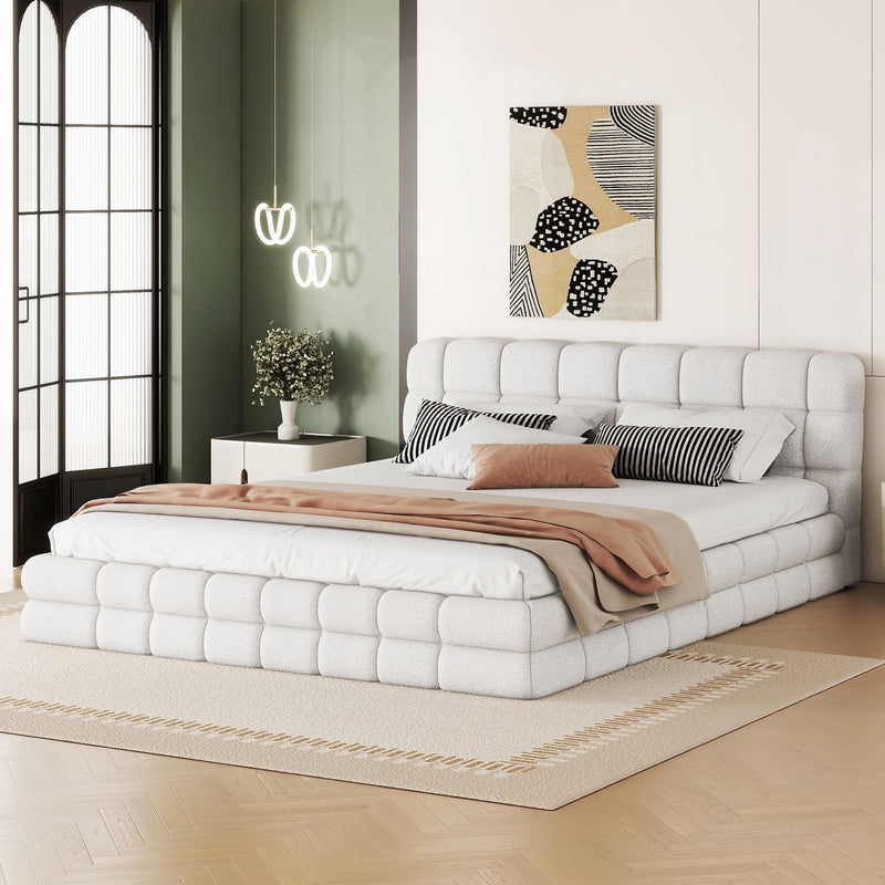 Upholstered Platform Bed With Headboard - R&R Furniture Gallery (Fountain Valley, CA)