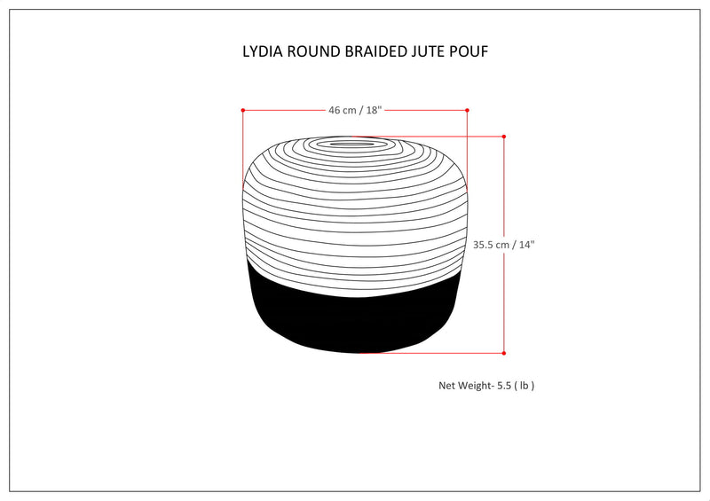 Lydia - Handcrafted Round Pouf - R&R Furniture Gallery (Fountain Valley, CA)