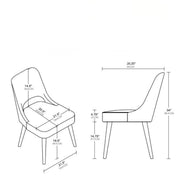 Dining Side Chair Upholstered Textured (Set of 2) - Navy - R&R Furniture Gallery (Fountain Valley, CA)