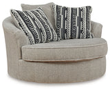 Calnita - Oversized Swivel Accent Chair - Sisal - R&R Furniture Gallery (Fountain Valley, CA)