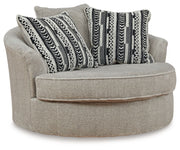 Calnita - Oversized Swivel Accent Chair - Sisal - R&R Furniture Gallery (Fountain Valley, CA)