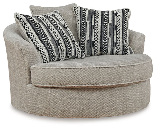 Calnita - Oversized Swivel Accent Chair - Sisal - R&R Furniture Gallery (Fountain Valley, CA)