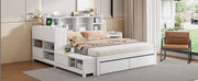 Platform Bed With Multi Functional Storage Space, Nightstand, 2 Drawers, USB Ports And Desk - R&R Furniture Gallery (Fountain Valley, CA)