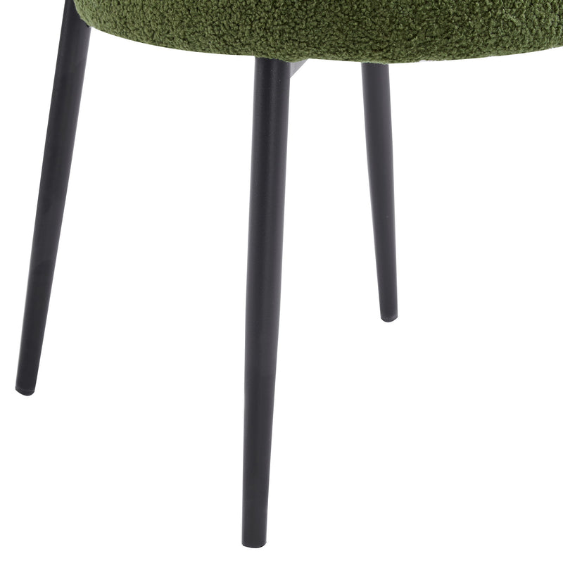 Upholstered Dining Chair (Set of 2) - Green Fabric - R&R Furniture Gallery (Fountain Valley, CA)