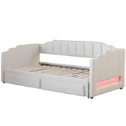 Extendable Daybed With LED Light And 2 Storage Drawers - R&R Furniture Gallery (Fountain Valley, CA)