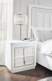 Chalanna - Two Drawer Night Stand - White - R&R Furniture Gallery (Fountain Valley, CA)