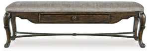 Maylee - Upholstered Storage Bench - Dark Brown - R&R Furniture Gallery (Fountain Valley, CA)