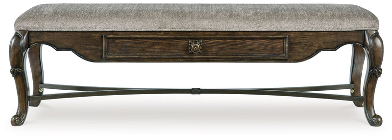 Maylee - Upholstered Storage Bench - Dark Brown - R&R Furniture Gallery (Fountain Valley, CA)