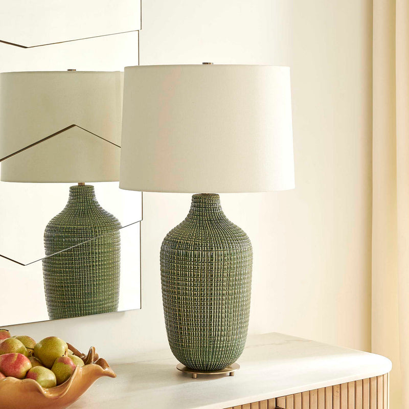 Dulcich - Grid Table Lamp - Green