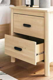 Cabinella - Two Drawer Night Stand - Tan - R&R Furniture Gallery (Fountain Valley, CA)