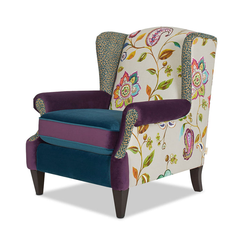 Anya - Boho Chic Wingback Accent Arm Chair - R&R Furniture Gallery (Fountain Valley, CA)