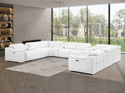 2679 - 12-Piece U-Shaped Power Reclining Sectional In Genuine Leather (4 Recliners) - R&R Furniture Gallery (Fountain Valley, CA)