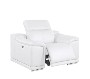 2679 - Power Reclining Sofa, Console Loveseat & Chair Set In Genuine Leather (6 Recliners)
