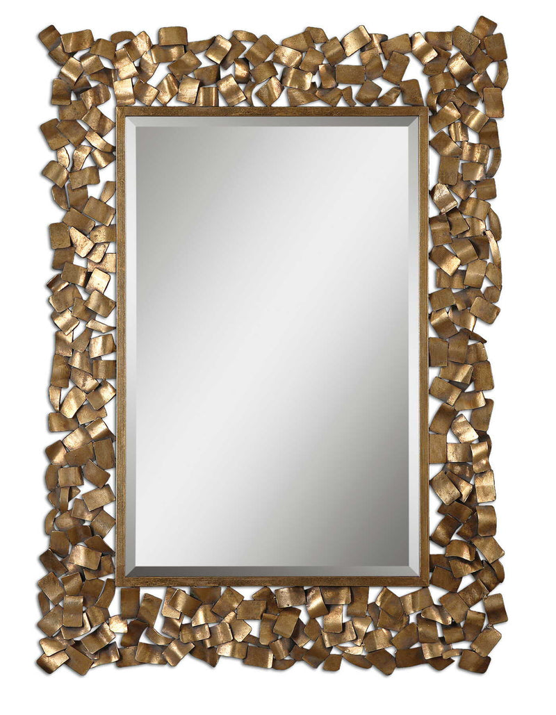 Antique gold wall mirror with ornate frame by Uttermost, featuring a classic design and elegant detailing.
