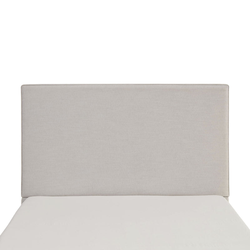 House & Home Furniture Lucas tall upholstered headboard bed with plush fabric and modern design, shown in a stylish bedroom setting.