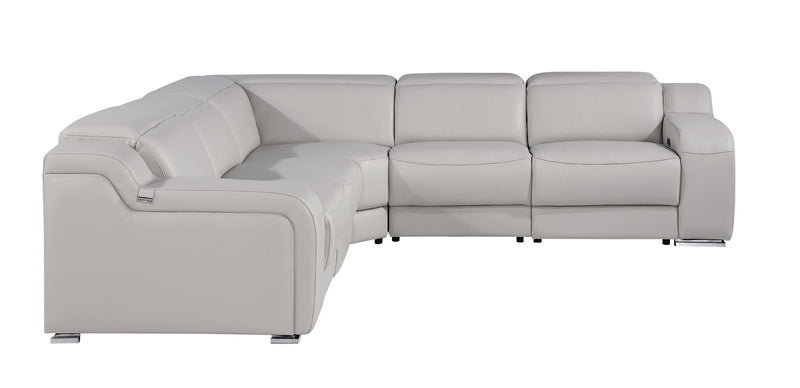 1116 - Power Reclining Italian Leather Sectional - R&R Furniture Gallery (Fountain Valley, CA)