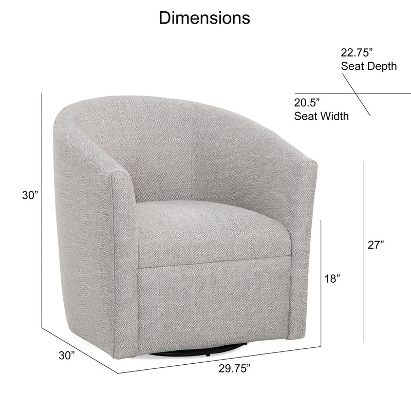 Lainey - Swivel Barrel Chair With 360 Degree Rotation - R&R Furniture Gallery (Fountain Valley, CA)