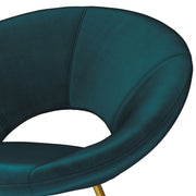 Simpli-Home Barrett upholstered accent chair with plush fabric and wooden legs, perfect for living room or bedroom decor.