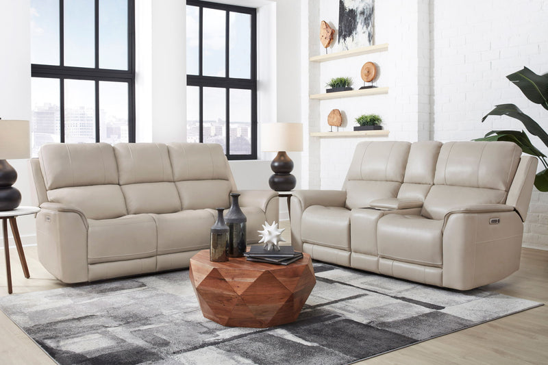 Parker Living Easton Zero Gravity Power Reclining 3-piece sofa set with plush cushions and modern design in a living room setting.