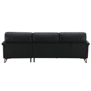 Eilene - Sofa - Black Top Grain Leather - R&R Furniture Gallery (Fountain Valley, CA)