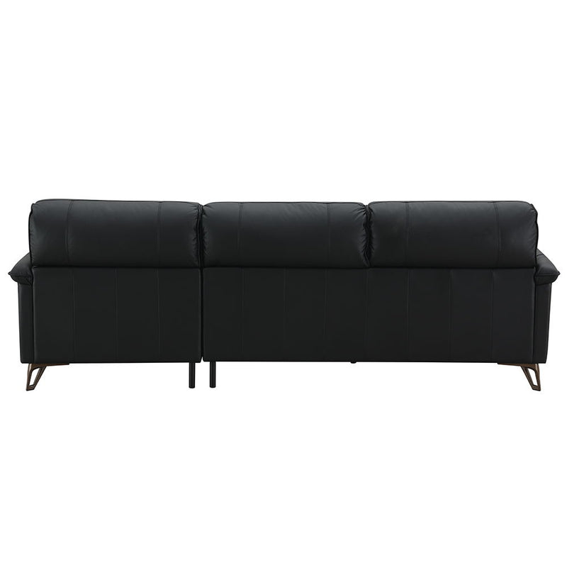 Eilene - Sofa - Black Top Grain Leather - R&R Furniture Gallery (Fountain Valley, CA)