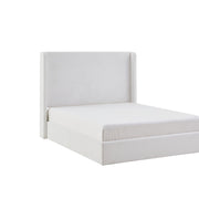 Carmen - King Size Upholstered Wingback Bed - White - R&R Furniture Gallery (Fountain Valley, CA)