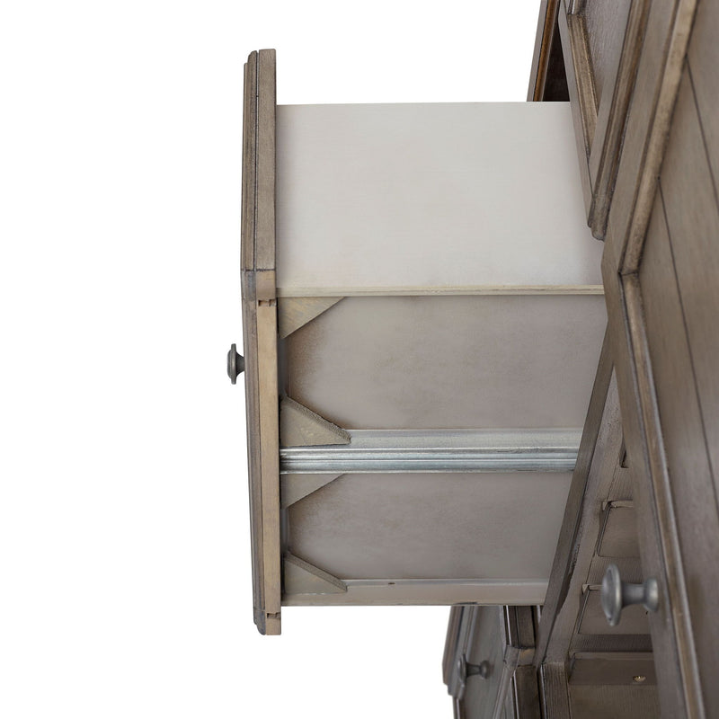 Rustic 2 Tone Sever With Powerpack - Gray - R&R Furniture Gallery (Fountain Valley, CA)