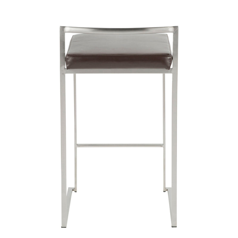 Lumi Source Fuji stackable counter stool with elegant contemporary design, featuring a sleek frame and comfortable seat.