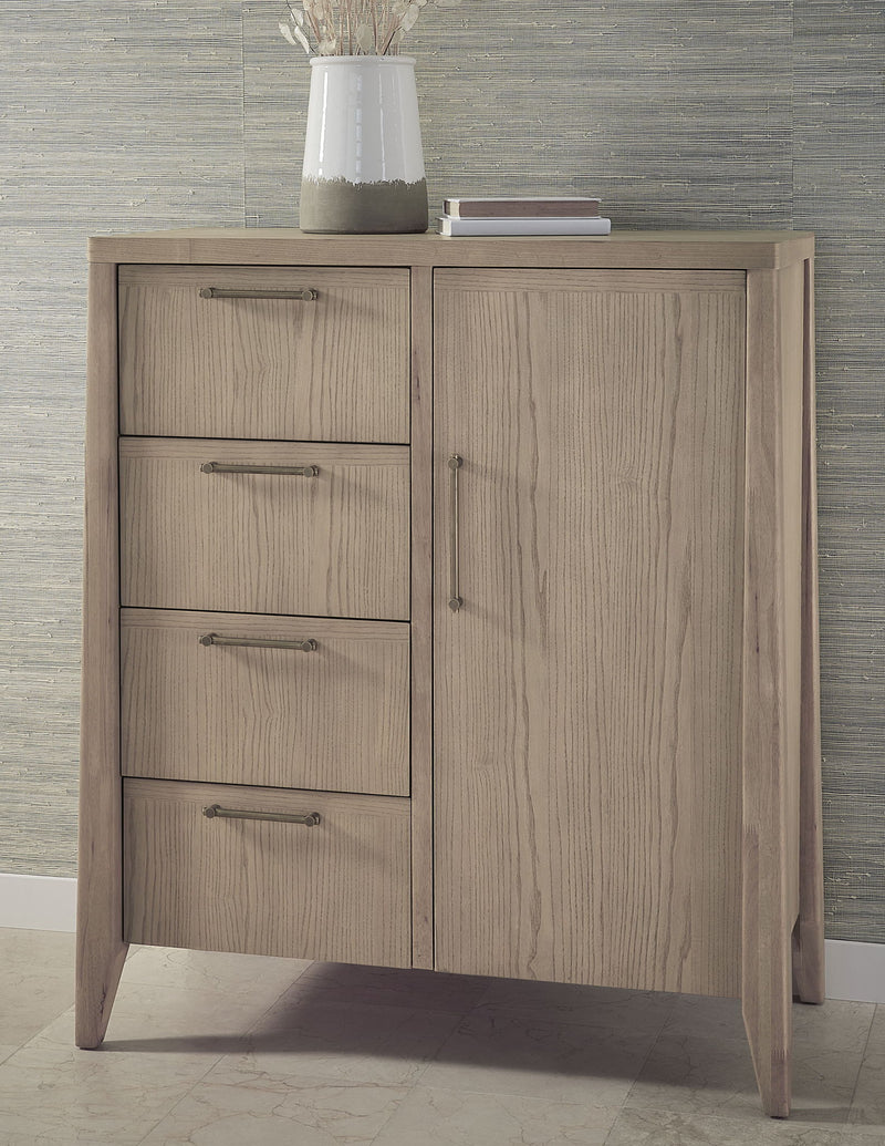 Sumire Four Drawer One Door Ash Wood Chest in Ginger - R&R Furniture Gallery (Fountain Valley, CA)