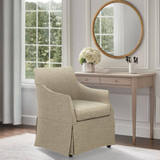 London - Upholstered Skirted Dining Arm Chair - R&R Furniture Gallery (Fountain Valley, CA)