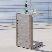 Aluminum Outdoor C - Shaped Side Table For Patio - R&R Furniture Gallery (Fountain Valley, CA)