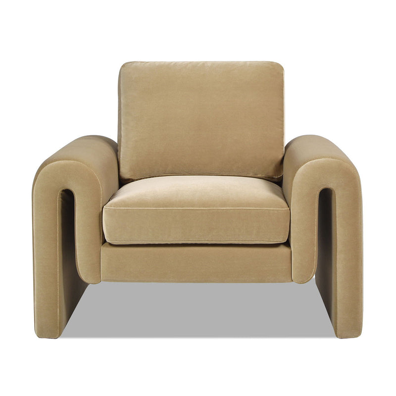 Mason - Arched Arm Chair - Camel Brown Beige - R&R Furniture Gallery (Fountain Valley, CA)