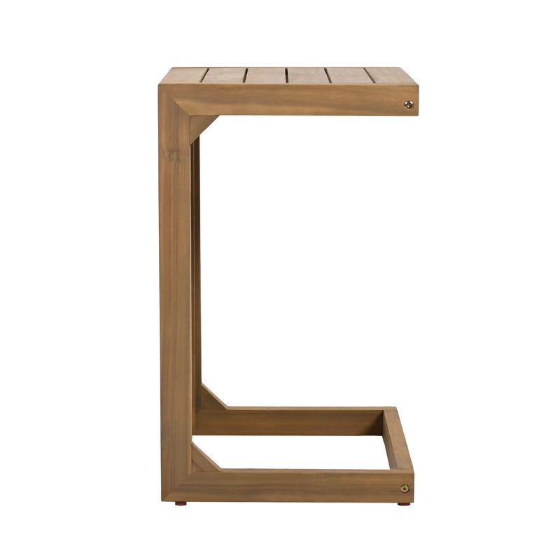 Aluminum Outdoor C - Shaped Side Table For Patio - R&R Furniture Gallery (Fountain Valley, CA)