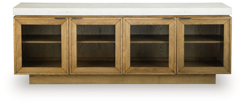Adanworth - Accent Cabinet - Light Brown / Gray - R&R Furniture Gallery (Fountain Valley, CA)