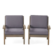 Peyton Club Chair Outdoor Seating Acacia Wood 32.25 X 28.00 X 31.25" - R&R Furniture Gallery (Fountain Valley, CA)