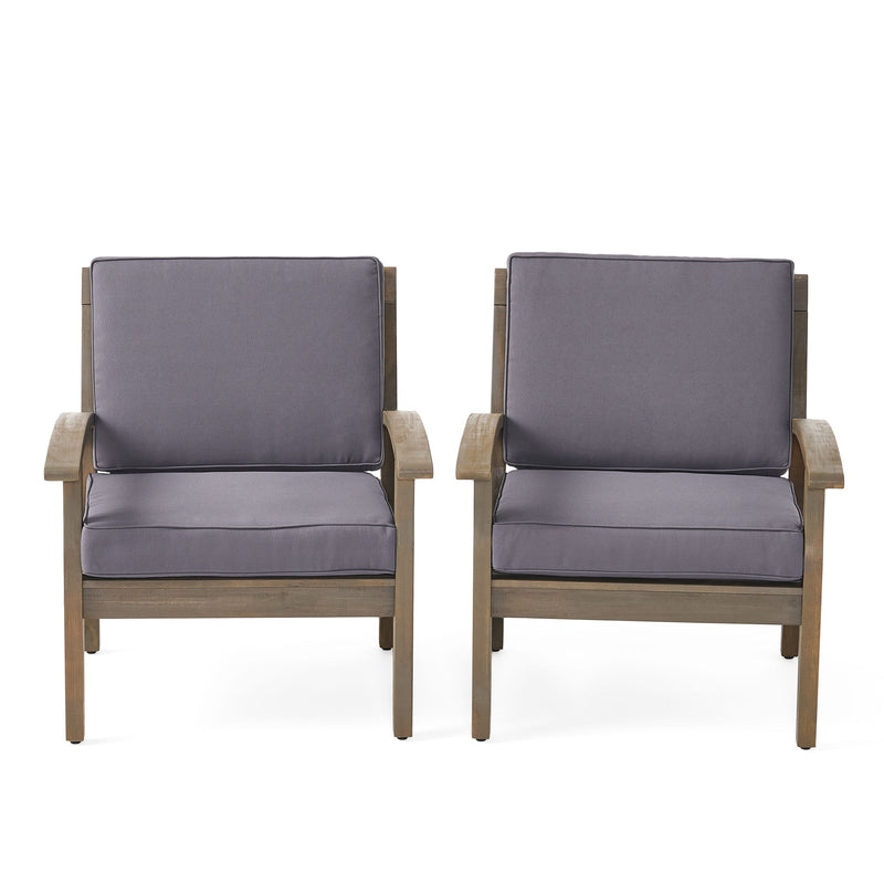 Peyton Club Chair Outdoor Seating Acacia Wood 32.25 X 28.00 X 31.25" - R&R Furniture Gallery (Fountain Valley, CA)
