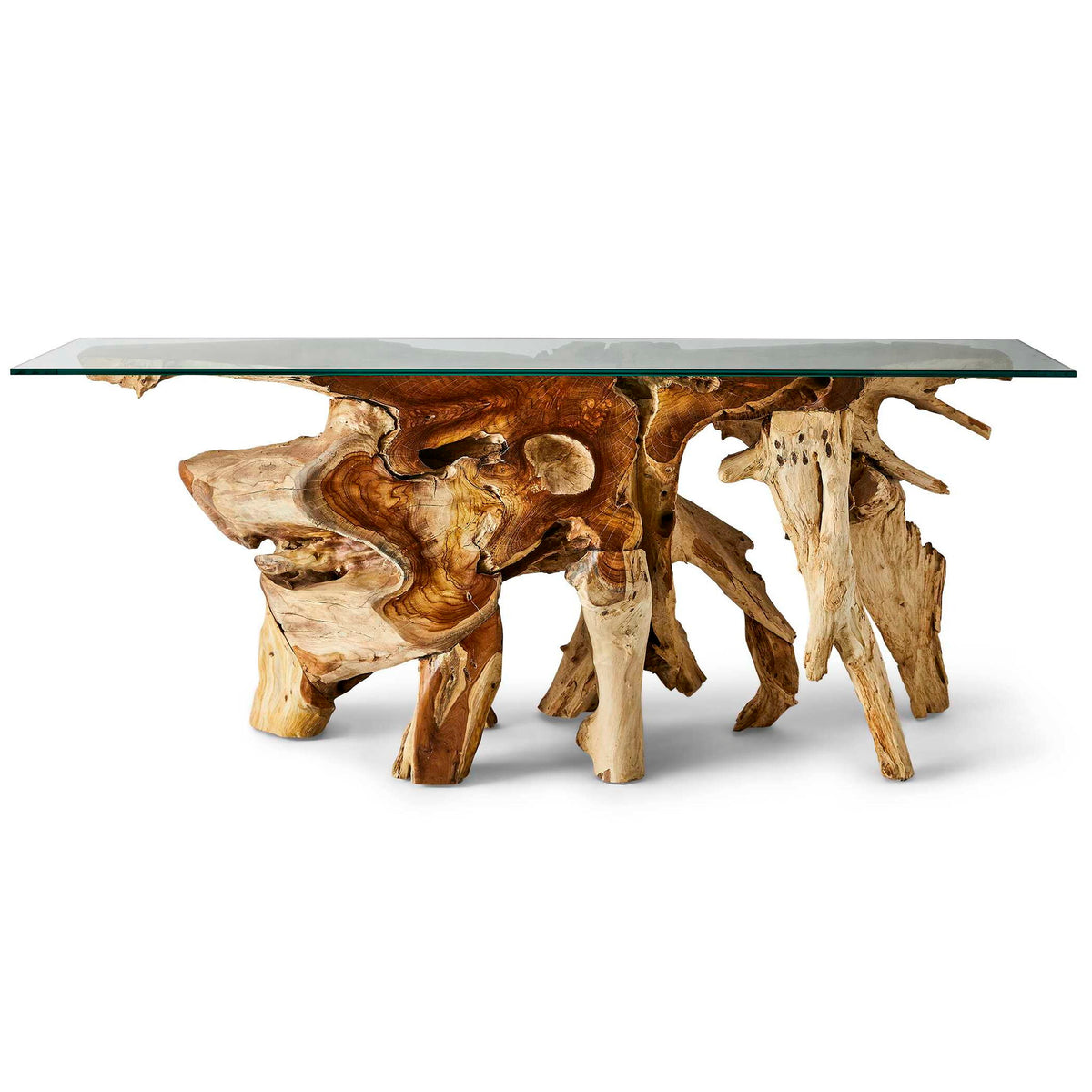 Center Root - 74" x 17" Console Table - Brown