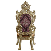 Bernadette - Arm Chair (Set of 2) - Pattern Fabric & Gold - R&R Furniture Gallery (Fountain Valley, CA)