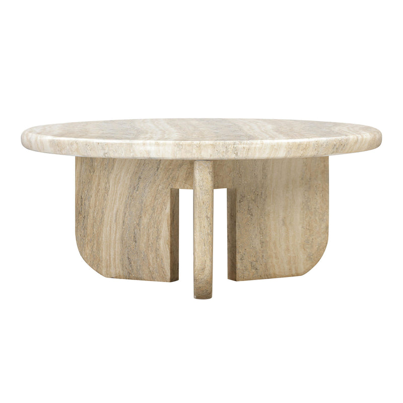 Patrizia - Concrete Round Coffee Table - Natural - R&R Furniture Gallery (Fountain Valley, CA)