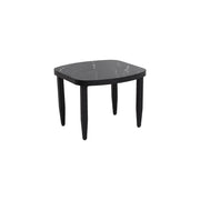 Life Outside outdoor elegance coffee table with rounded corners, featuring a sleek wooden surface and sturdy metal legs.