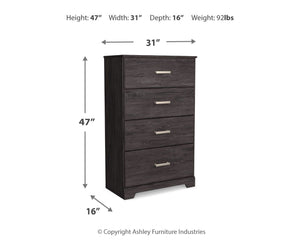 Belachime - Four Drawer Chest - Charcoal - R&R Furniture Gallery (Fountain Valley, CA)