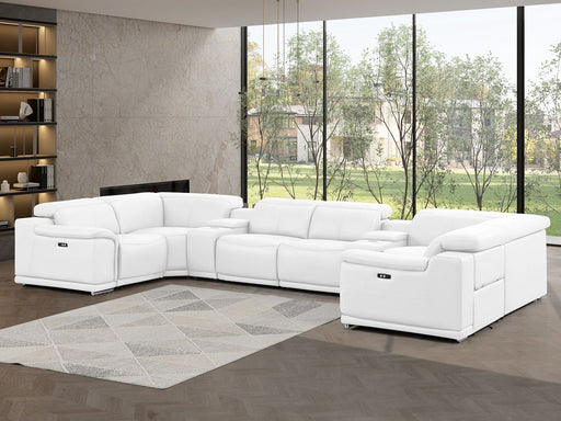 2679 - 8-Piece U-Shaped Power Reclining Sectional In Genuine Leather (4 Recliners) - R&R Furniture Gallery (Fountain Valley, CA)