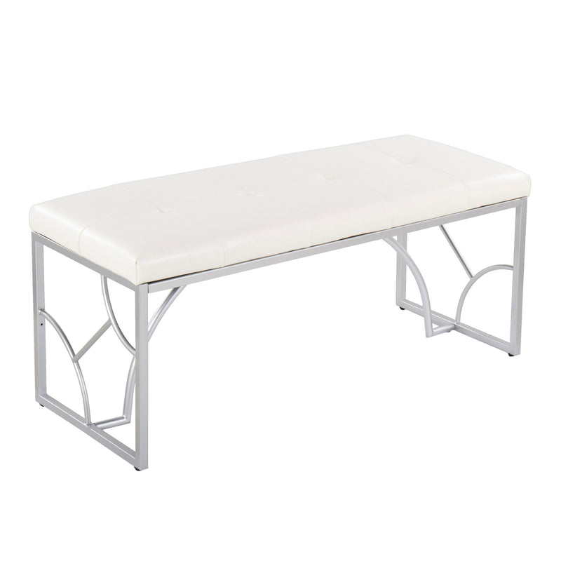 Lumi Source Constellation contemporary upholstered bench with sleek design and cushioned seat, ideal for modern interior decor.