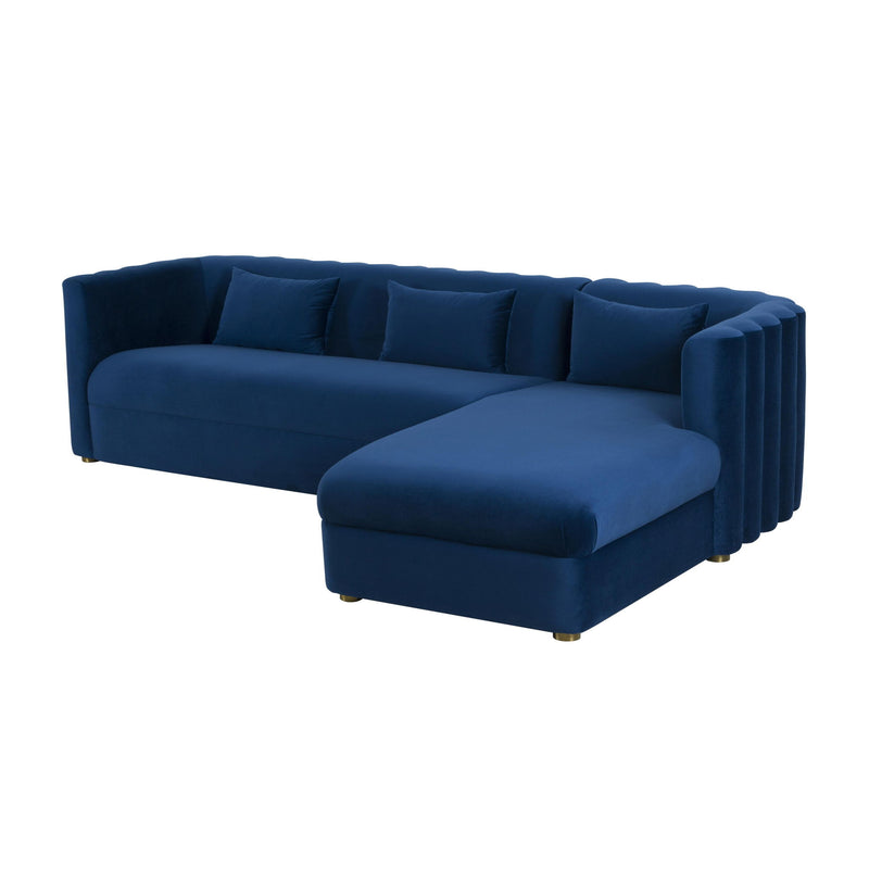Callie - Velvet Sectional - RAF - R&R Furniture Gallery (Fountain Valley, CA)