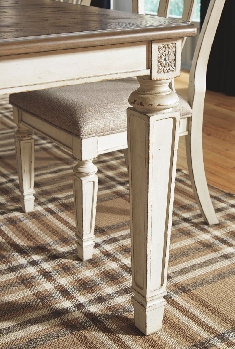 Realyn - Rectangular Dining Room Extension Table - Chipped White - R&R Furniture Gallery (Fountain Valley, CA)